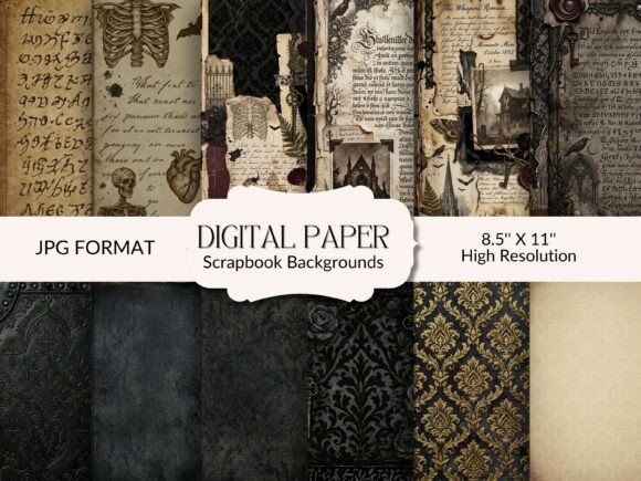 Download Gothic Background Papers and Clipart Set - Background paper Collection