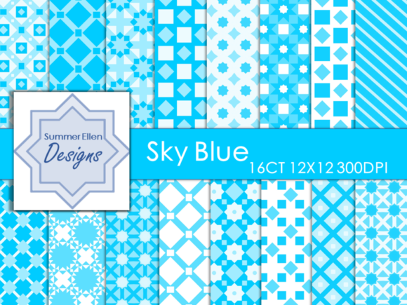 Download Sky Blue Digital Paper Seamless - Premium Resources