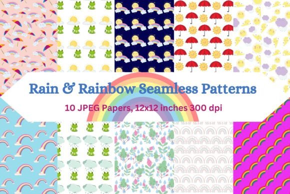 Download Dreamy Rain and Rainbow Patterns - Rainbow pattern Collection