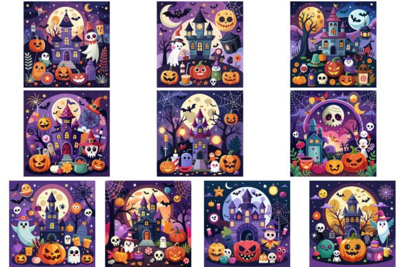 Download 10 Halloween Party Invitations Bundle - Halloween Collection