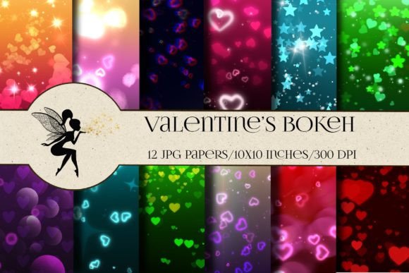 Download Valentine's Bokeh Background Papers - Background paper Collection