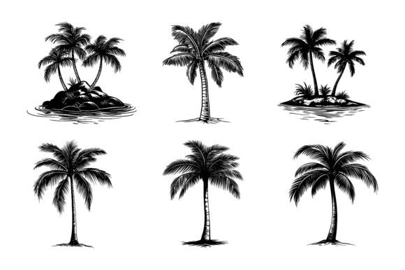 Download Black Coconut Trees Icon - Black Collection