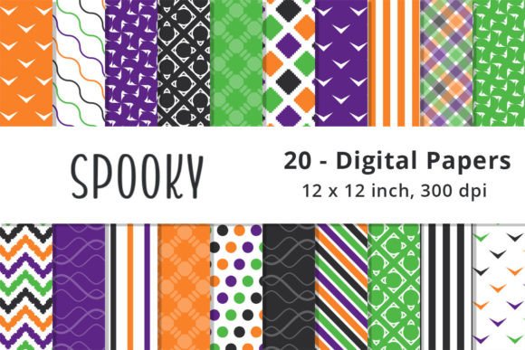 Download Halloween Geometric Digital Paper - Halloween Collection