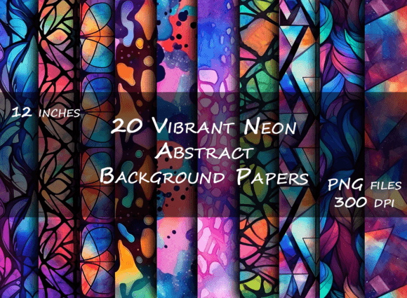 Download Vibrant Neon Abstract Background Papers - Background paper Collection