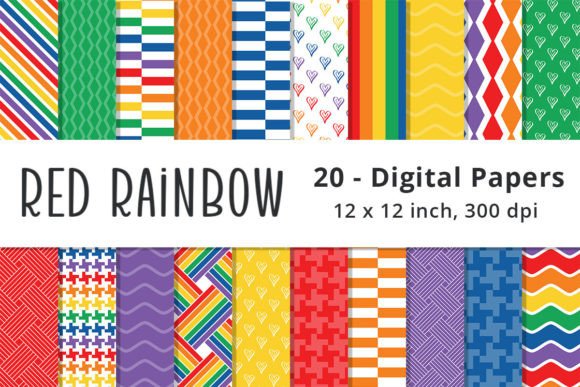Download Rainbow Pattern Background Digital Paper - Rainbow pattern Collection