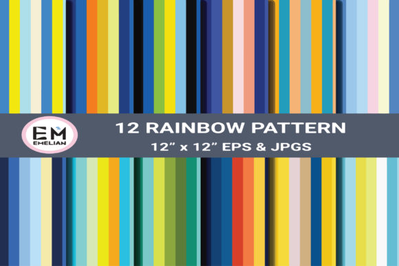 Download Rainbow Patterns, Digital Paper - Rainbow pattern Collection