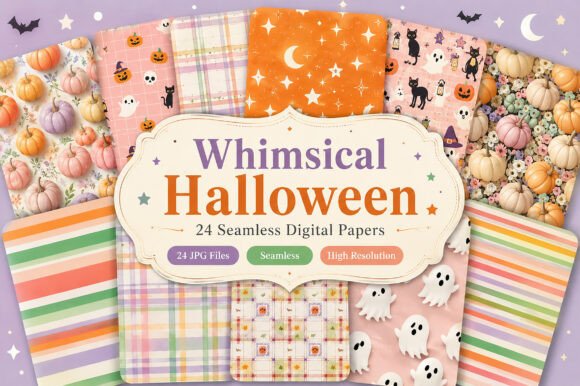 Download Whimsical Halloween Seamless Papers - Halloween Collection