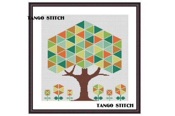 Download Geeometric Tree Easy Cross Stitch Art - Premium Bundle