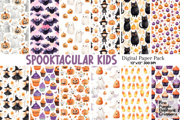 Download Kids Halloween Digital Paper - Halloween Collection