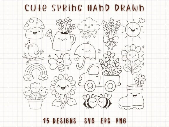 Download Cute Spring Flower Garden SVG - Flower garden Collection
